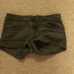 army green shorts